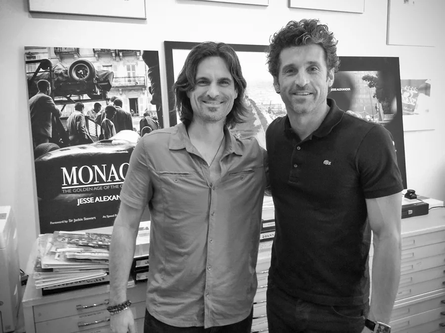 Oliver Tollison with Patrick Dempsey at the studio